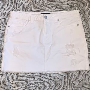 White Denim Skirt